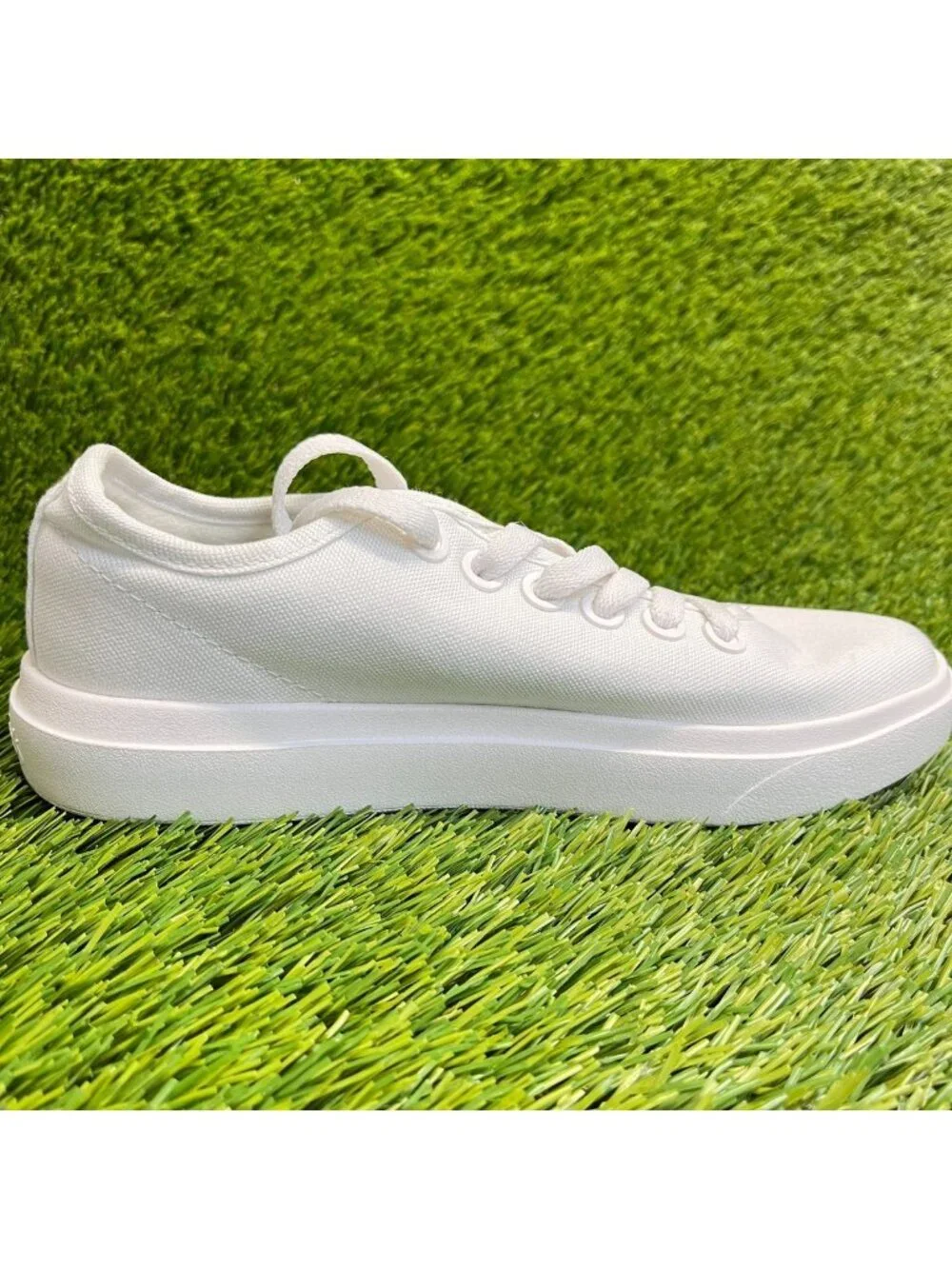 Allbirds Canvas Piper 2 Womens Size 6 White Athletic Running Shoes Sneakers